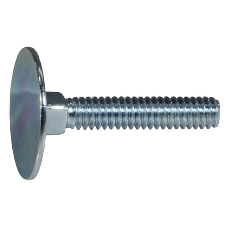 Midwest Fastener Elevator Bolt, 1/4"-20 Thrd Sz, 1-1/2 in L, Steel, Zinc Plated Finish, 10 PK 71304